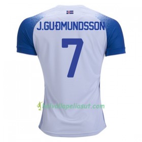 Jalkapallo Pelipaidat Islanti J.Gudmundsson 7 World Cup 2018 Vieraspaita